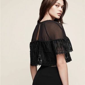 Reiss Black Lace Jumpsuit